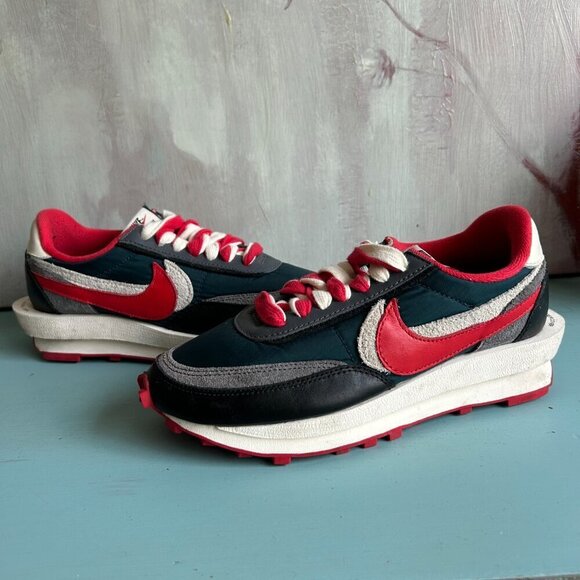 Nike LD Waffle Sacai Undercover Sneaker Midnight Spruce University Red Size 6 main image 10